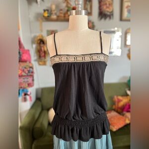 Y2K xhilaration Black beaded sequin top